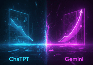 رشد کاربران ChatGPT کند شد؛ جهش ۳۰درصدی Gemini در سه ماه