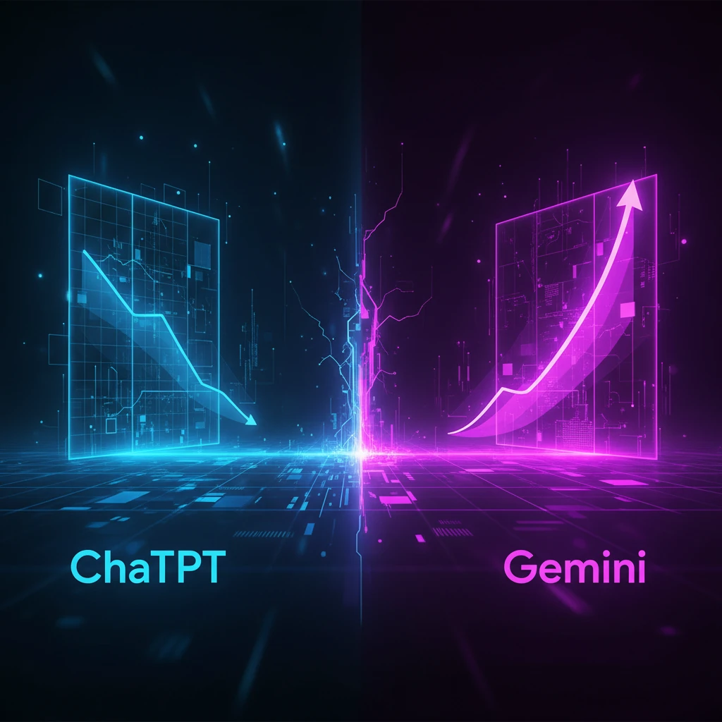 رشد کاربران ChatGPT کند شد؛ جهش ۳۰درصدی Gemini در سه ماه رشد کاربران ChatGPT کند شد؛ جهش ۳۰درصدی Gemini در سه ماه