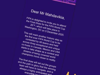 فیفا از ستاره نامدار فوتبال ایران برای مراسم قرعهکشی دعوت کرد