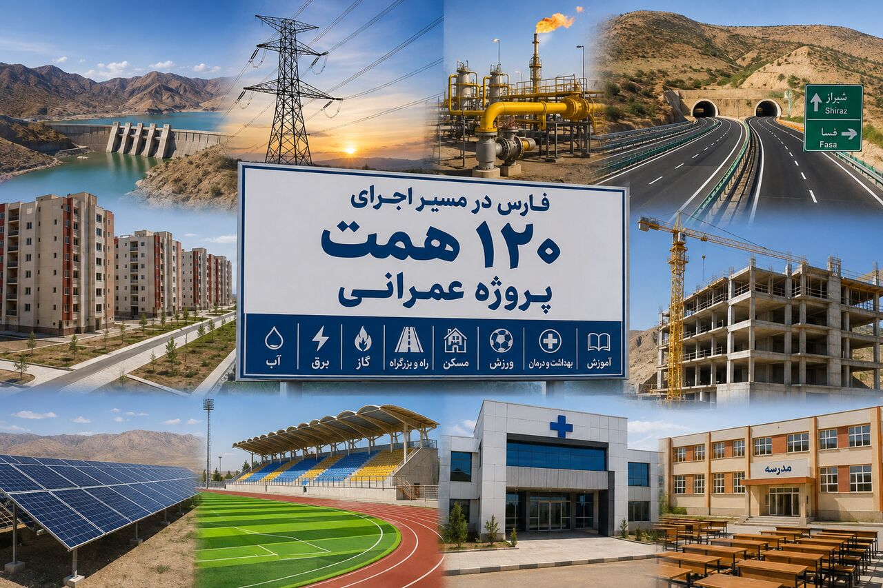 ۱۲۰ همت پروژه در صف اجرا؛ نقشه عمرانی فارس گسترده‌تر می‌شود